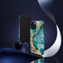 Aquamarine inspired Geode in Watercolor - Impact Resistant Phone Case